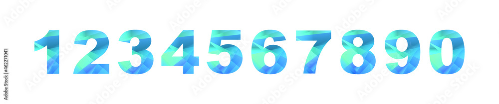 number set on white background. number set on white background.