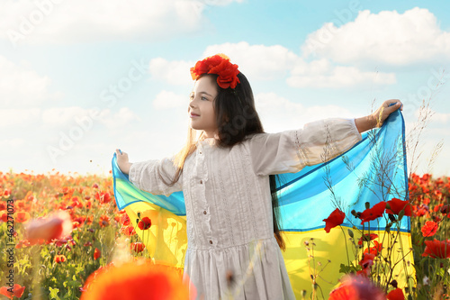 Little girl with Ukrainian ...