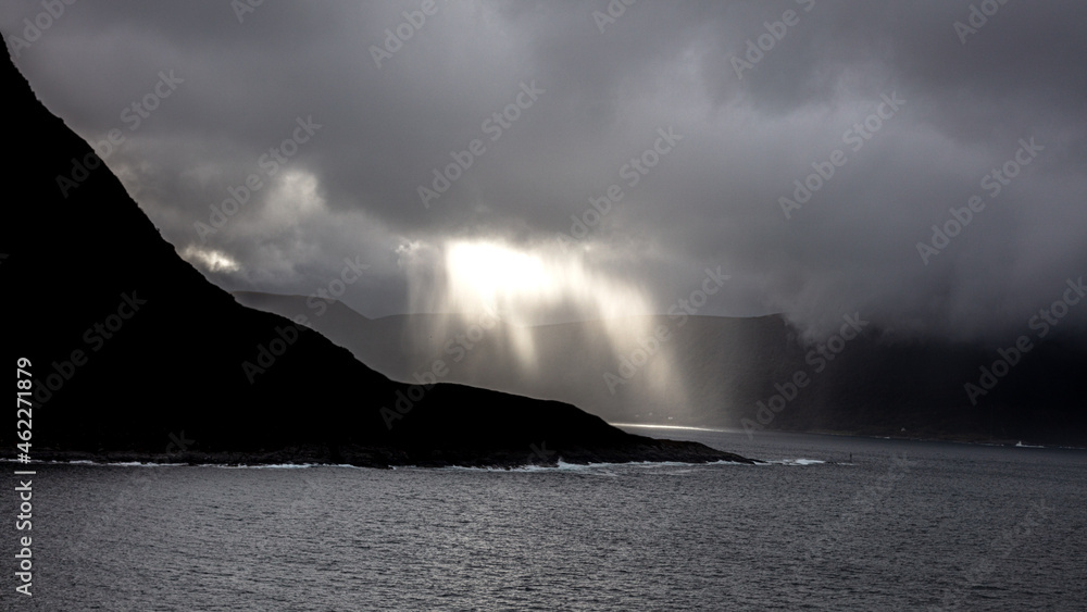 storm over the sea