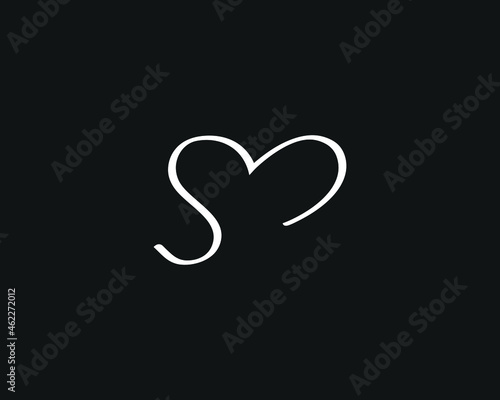 Foto SM Alphabet initial Letter Monogram Icon Logo vector