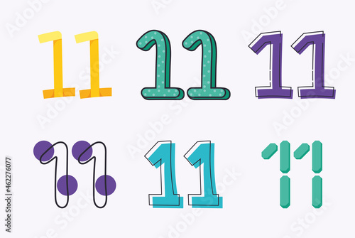 cute numbers eleven photo