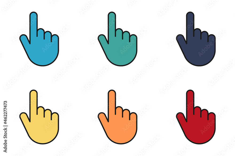 Computer mouse cursor pointer icons set. Hand cursor icons set. Web design Computer mouse cursor pointer icons set. Hand cursor icons set. Web design