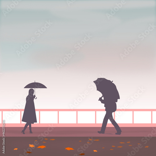 walk in autumn photo