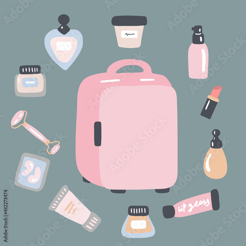 Mini fridge for keeping skincare, makeup and beauty product cool and fresh. Extend shelf live of creams, serums. Keep your beauty products organised and cool.