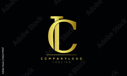 Abstract Letter Vector Logo Design Template LC CL L C