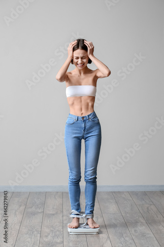 Stressed woman with anorexi...