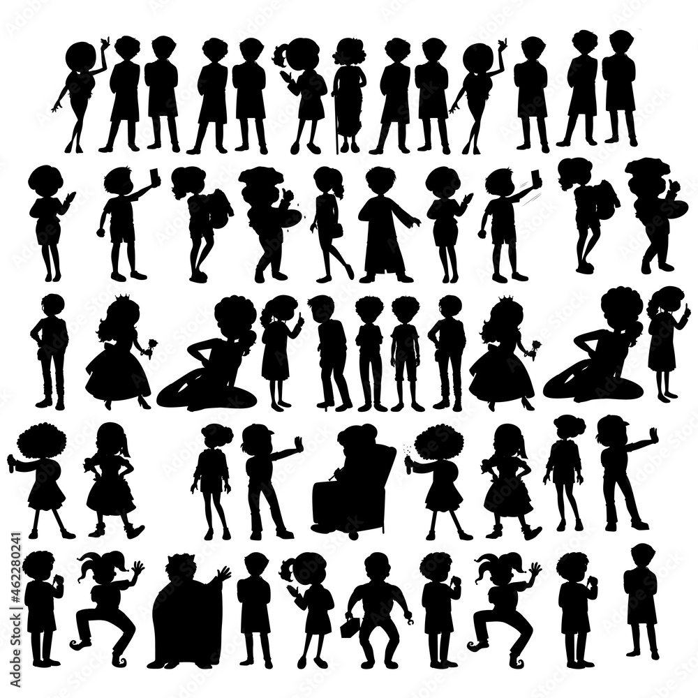 set of business people silhoutte logo design vector template set of business people silhoutte logo design vector template