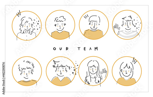 People avatar big bundle set. Businessmen and businesswomen face icons, team, character icon for online social profile net. Vector flat style cartoon illustration isolated, white background. Friendly 