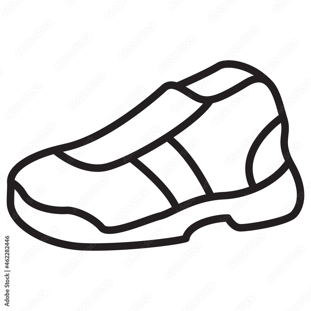 Sneakers outline shoes icon.Sport footwear.Vector isolated on white background.Vector illustration. Sneakers outline shoes icon.Sport footwear.Vector isolated on white background.Vector illustration.