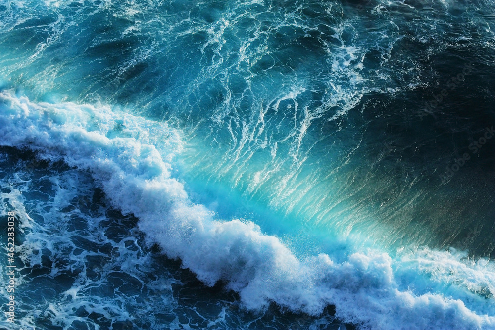 Green water tide in the ocean - obrazy, fototapety, plakaty 