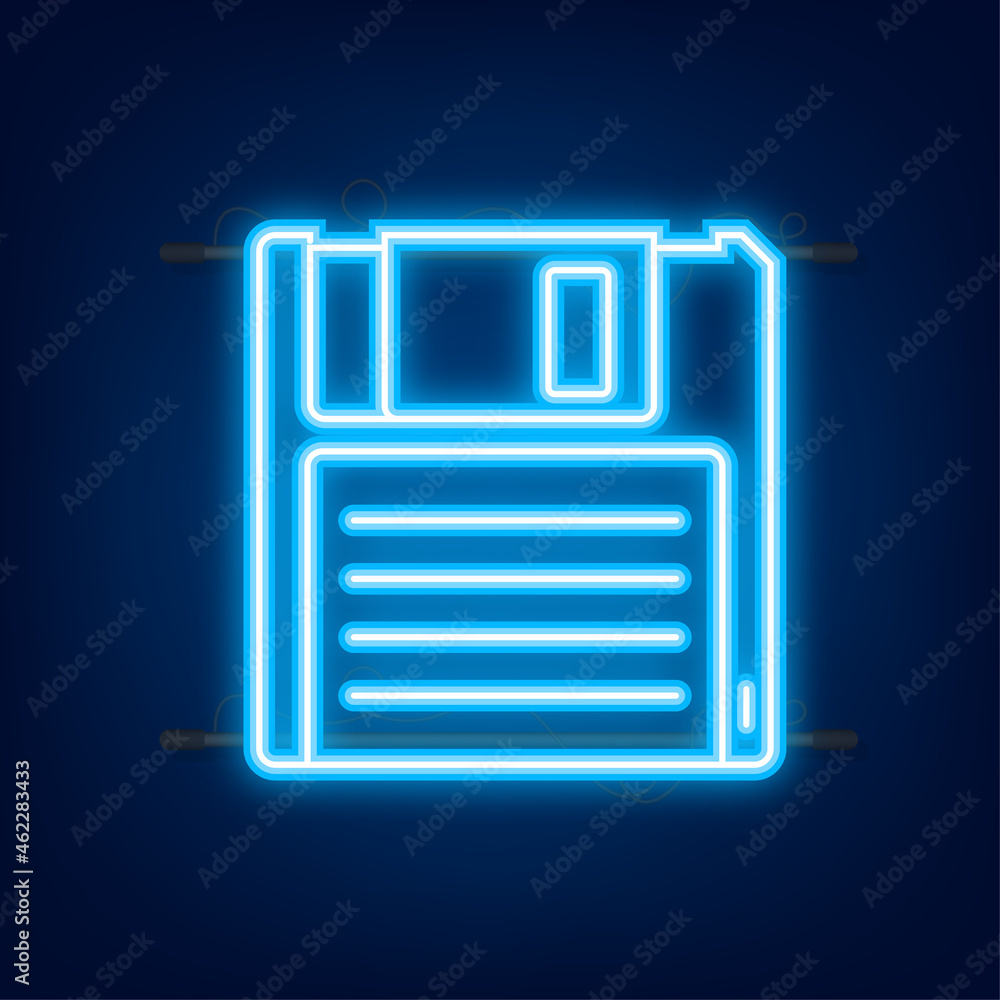 Magnetic floppy disc. Flat icon. Vector illustration. Vector illustration Magnetic floppy disc. Flat icon. Vector illustration. Vector illustration