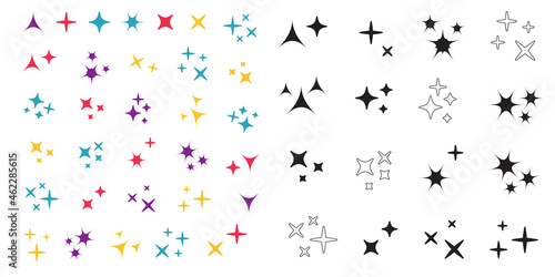 Black sparkles, glowing light effect stars. sparkles vector