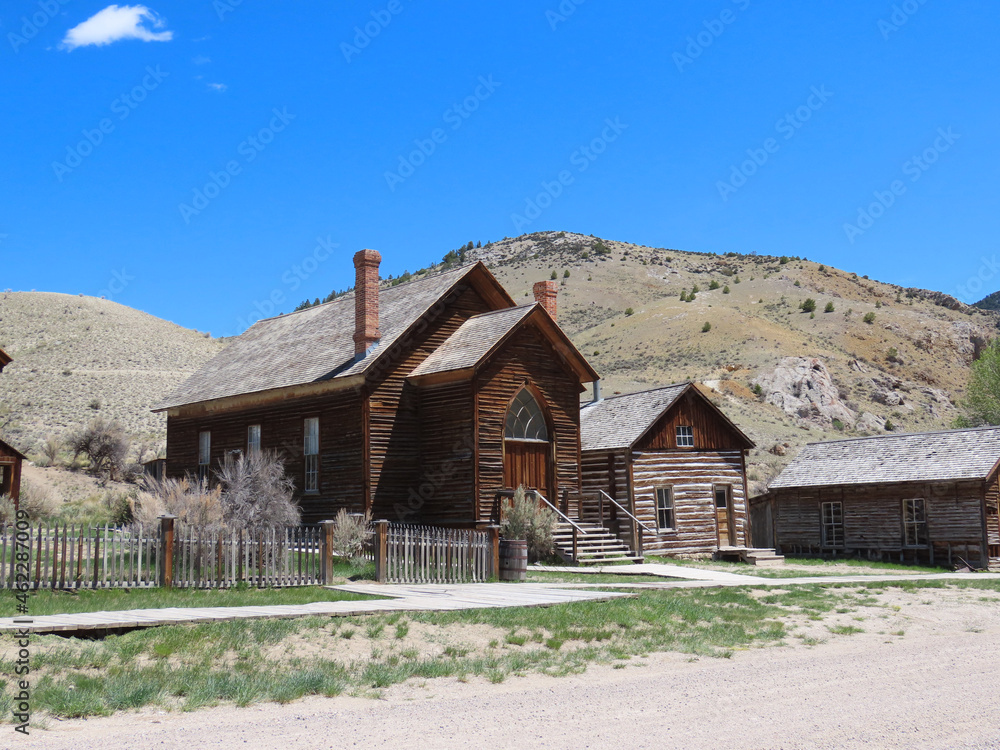 Abandoned buildings in Bannack State Park in Bannack, Montana.