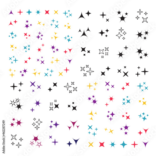 Vector sparkles icon set. Star element