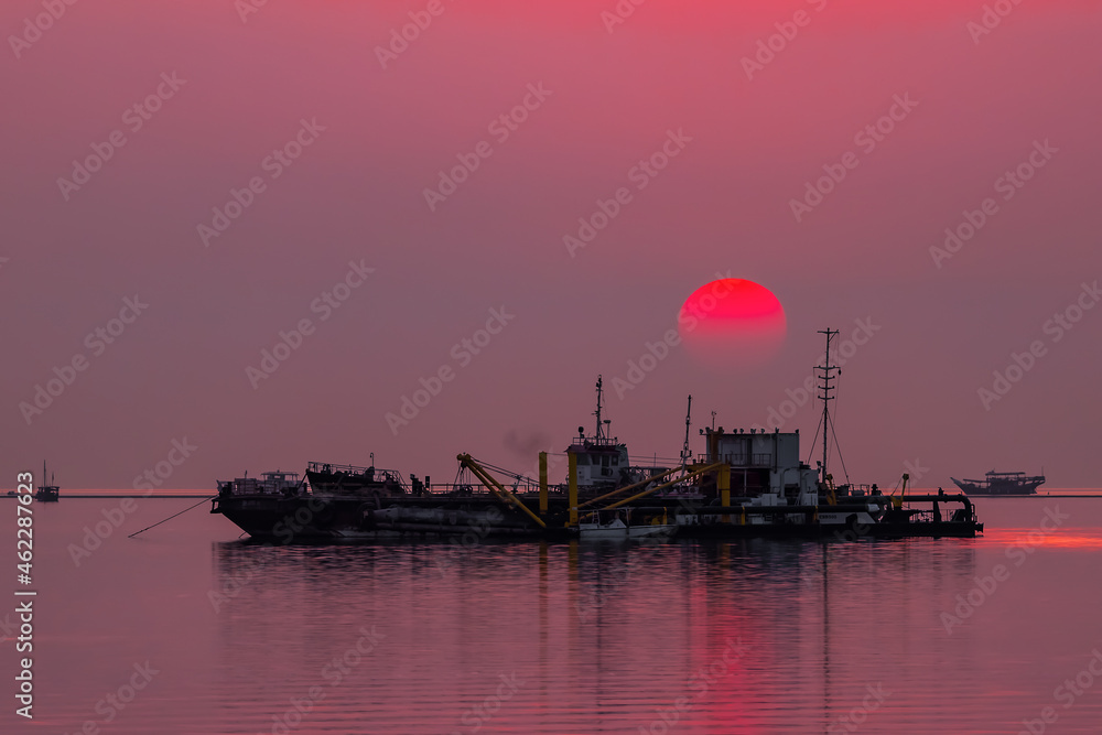 Lusail Marina Ship at Sunrise