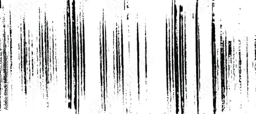 Monochrome texture composed of irregular graphic elements. Distressed uneven grunge background. Abstract vector illustration. Overlay for interesting effect and depth. Isolated on white background.