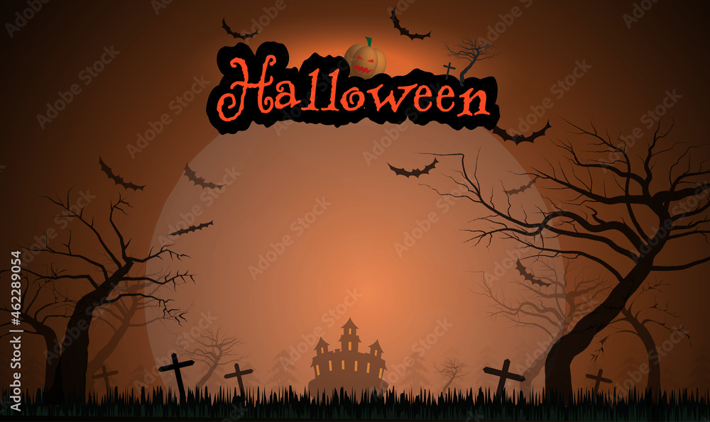 Halloween Template Background Banner Design