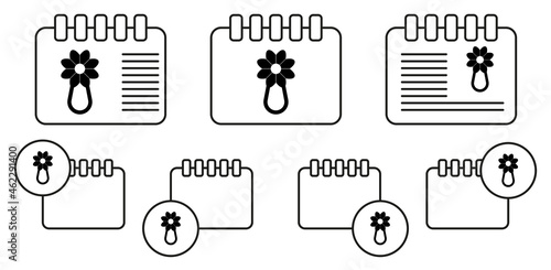 Baby beanbag vector icon in calender set illustration for ui and ux, website or mobile application