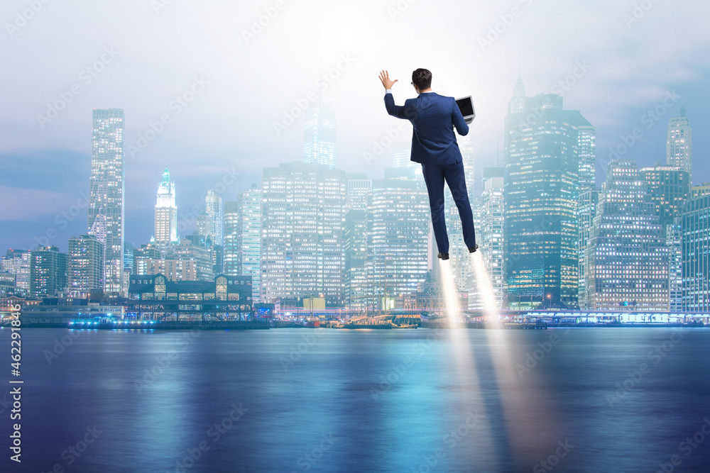 Businessman in career and start-up concept Businessman in career and start-up concept