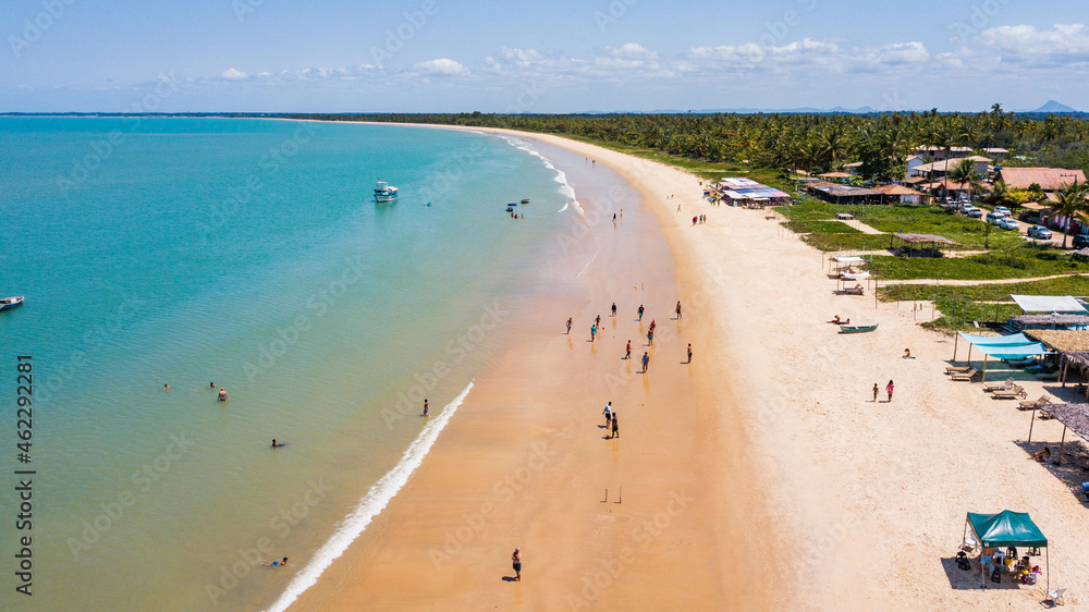 Ponta de Corumbau, Prado, Bahia. Aerial view of Ponta de Corumbau beach Ponta de Corumbau, Prado, Bahia. Aerial view of Ponta de Corumbau beach