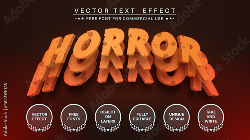 Horror - Editable Text Effect, Font Style