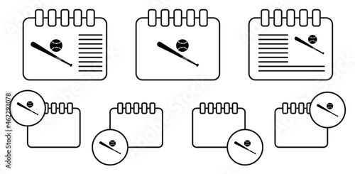 baseball bat and ball icon. Sports Accessory icon. Sport element icon. Premium quality graphic design. Signs, outline symbols collection icon for websites, web design, mobile app on white background