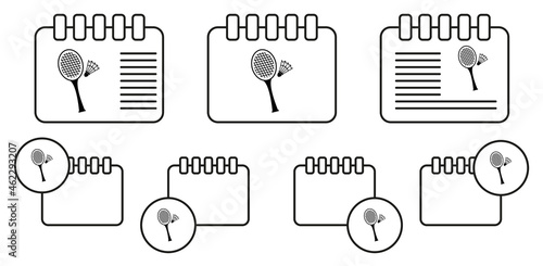 Badminton Icon. Sports Accessory icon. Sport element icon. Premium quality graphic design. Signs, outline symbols collection icon for websites, web design, mobile app on white background