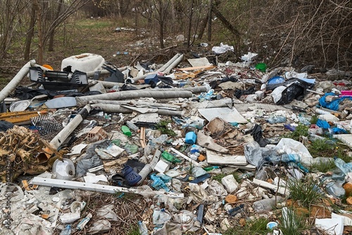 Pile of trashed dumped illegally