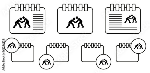 wrestling icon. Silhouette of an athlete icon. Sportsman element icon. Premium quality graphic design. Signs, outline symbols collection icon for websites, web design on white background