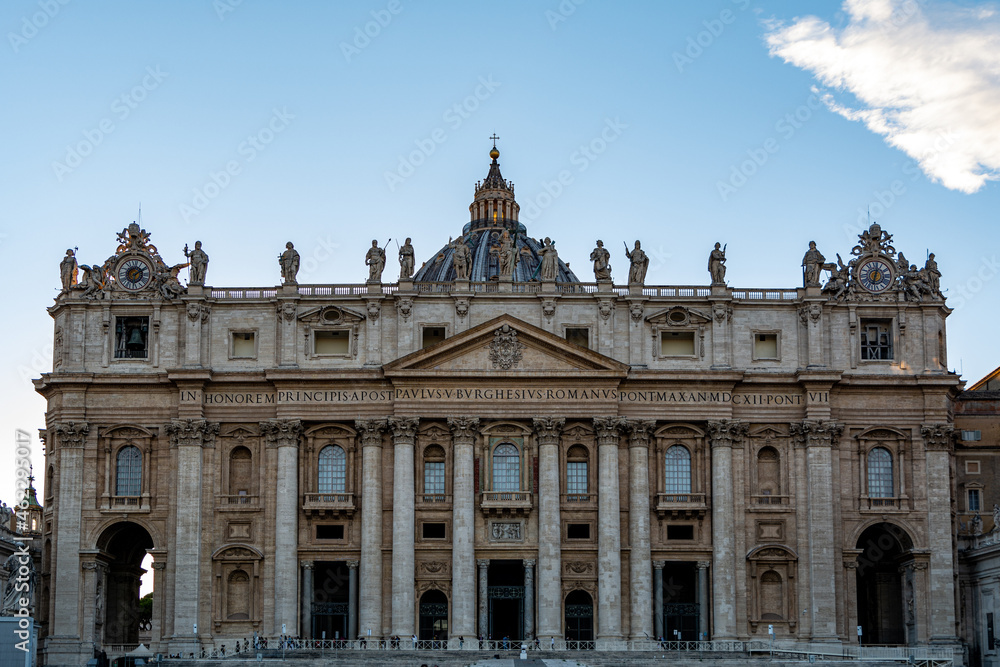Front Facade of the St. Peters Basilica in the Vatican