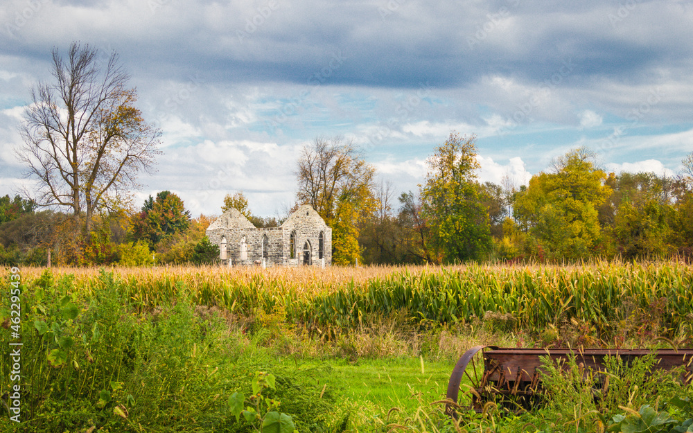 Zion United Church of Dundee - Laguerre ruins - Monteregie, Quebec, Canada