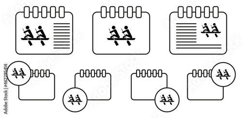 rowing icon. Silhouette of an athlete icon. Sportsman element icon. Premium quality graphic design. Signs, outline symbols collection icon for websites, web design on white background