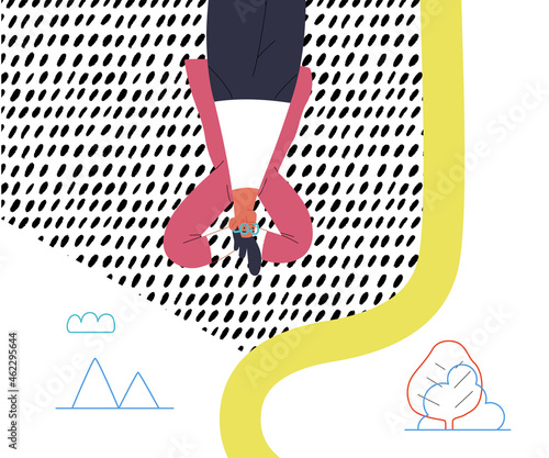 Startup illustration. Concept of building new business