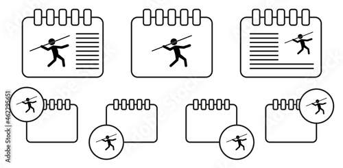 Javelin throw icon. Silhouette of an athlete icon. Sportsman element icon. Premium quality graphic design. Signs, outline symbols collection icon for websites, web design on white background