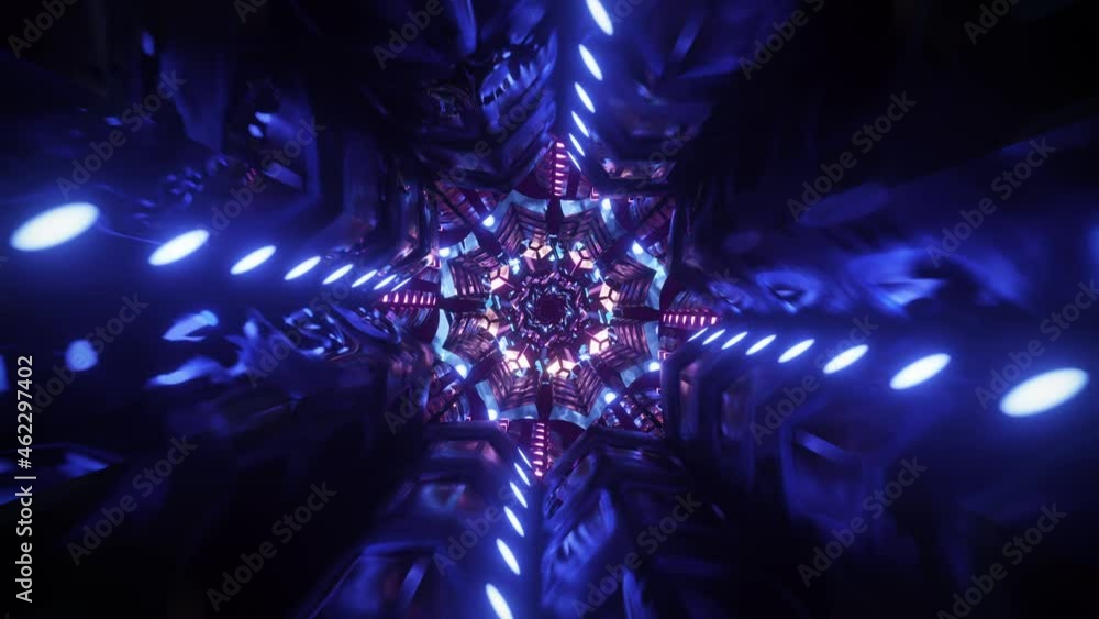 Gods vision bright blue 3d vj loop seamless loop pattern 120 bpm festival concert live animation psychedelic visual party