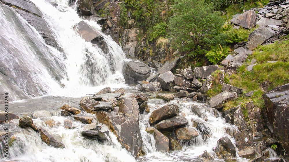 slow exposure of white water crashing over Cwmorthin Waterfall at Tanygrisiau, Blaenau Ffestiniog LL41 3TA slow exposure of white water crashing over Cwmorthin Waterfall at Tanygrisiau, Blaenau Ffestiniog LL41 3TA
