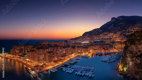ночной город Монте Карло. Монако 13 июня 2019г.