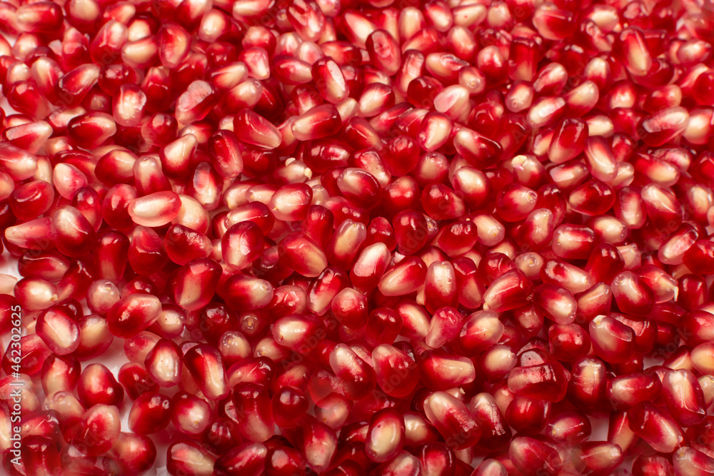 Pomegranate Seeds Isolated on White Background Pomegranate Seeds Isolated on White Background