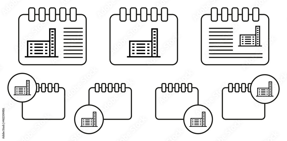 Building vector icon in calender set illustration for ui and ux, website or mobile application Building vector icon in calender set illustration for ui and ux, website or mobile application