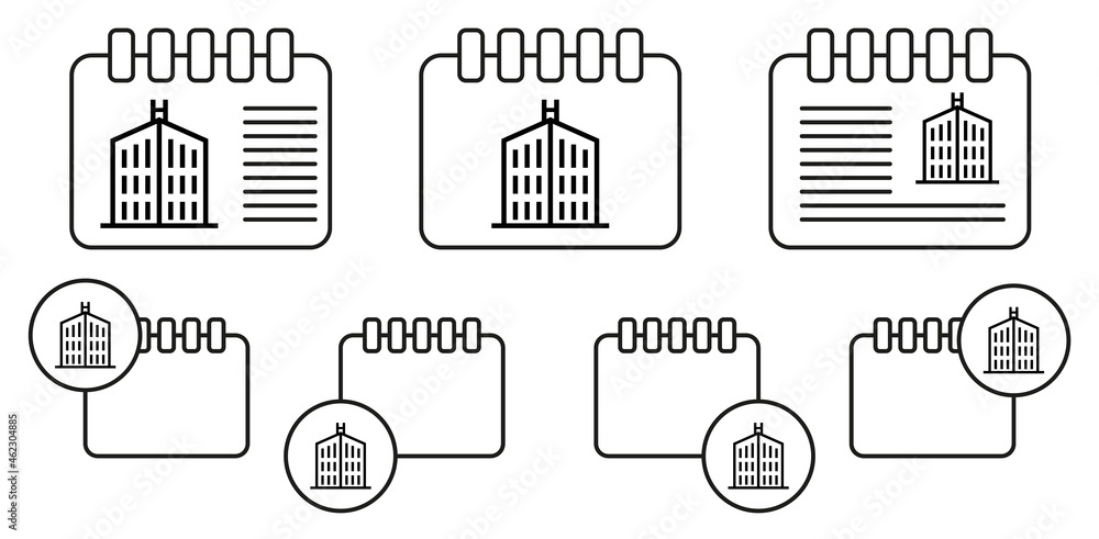 Hospital, building vector icon in calender set illustration for ui and ux, website or mobile application Hospital, building vector icon in calender set illustration for ui and ux, website or mobile application