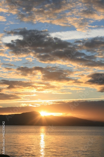 sunset over the sea