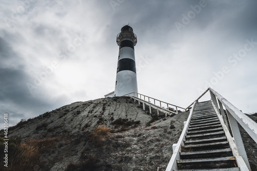 Cape Campbell Lighthouse, east coast, South Island, New Zealand photo