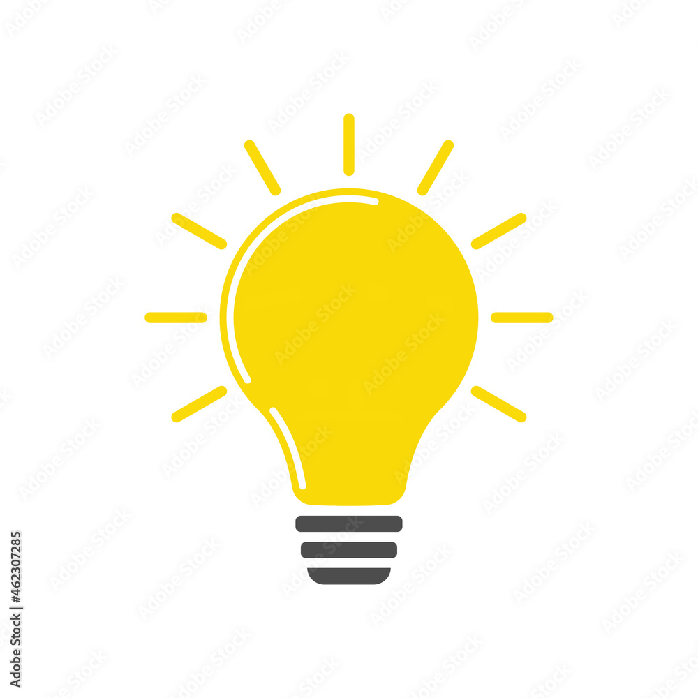 Light bulb icon. Idea sign, solution. Vector illustration