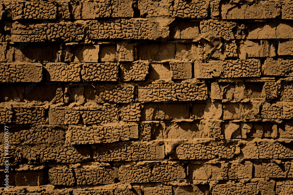brick wall, sepia