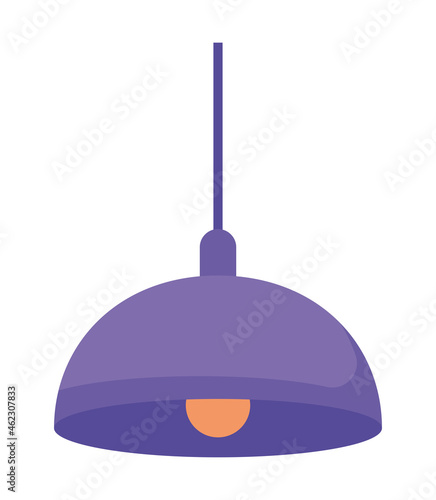 purple hang lamp