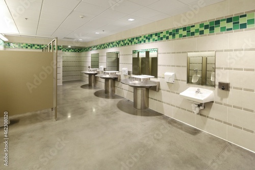 Modern public restroom interior