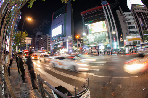 Photography Busy junction in Seoul, South Korea