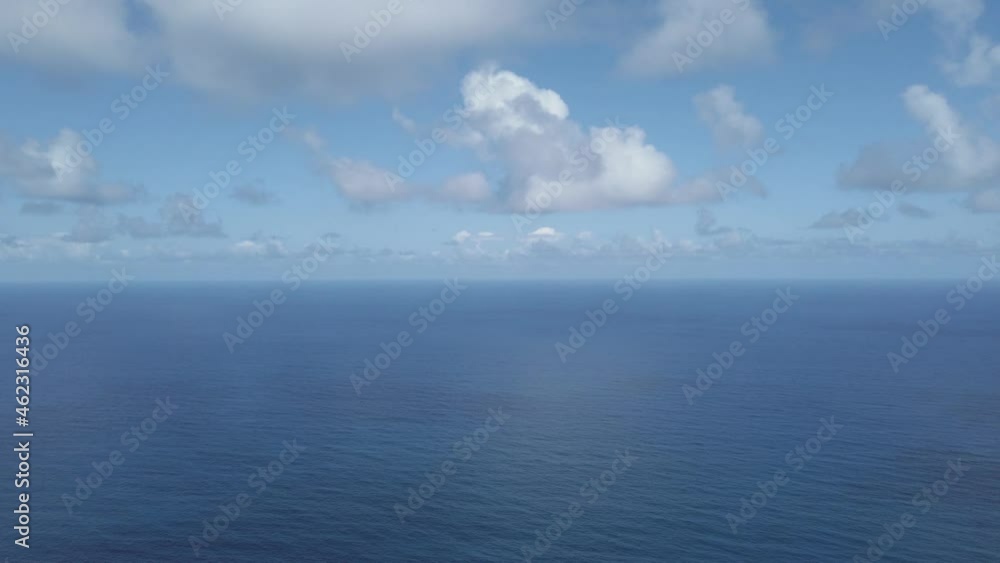 ocean horizon, aerial view of water, sky and clouds ocean horizon, aerial view of water, sky and clouds