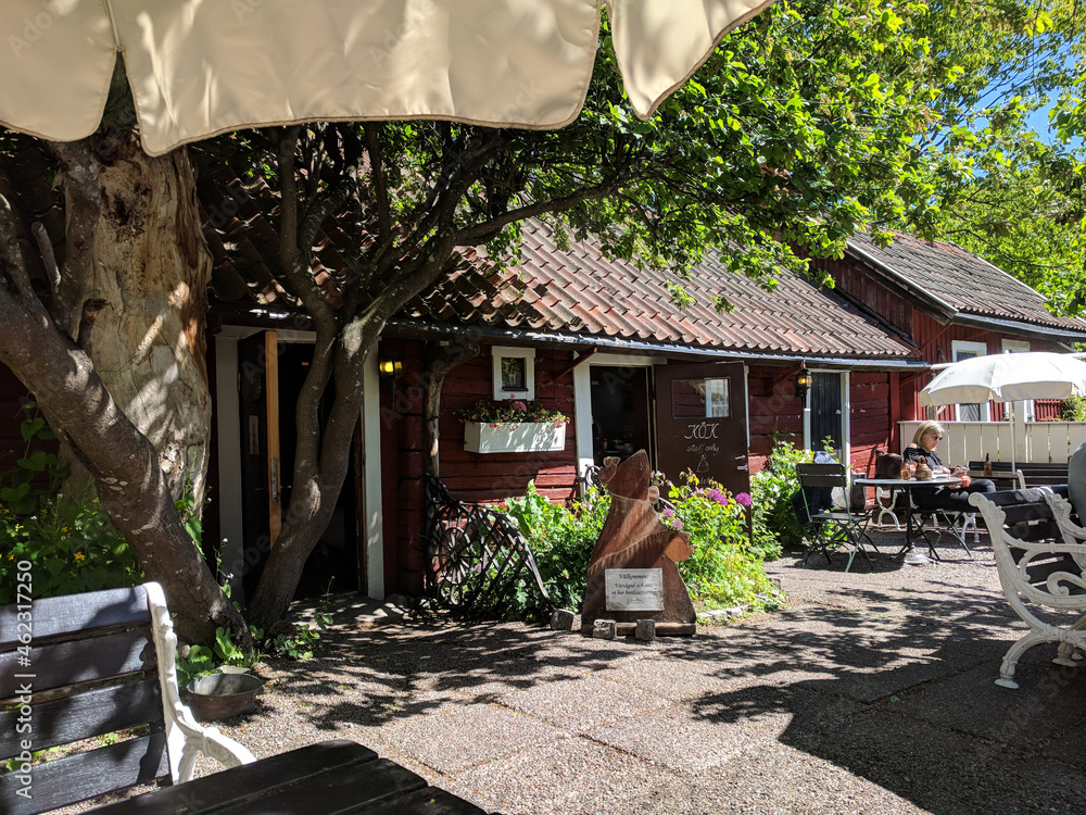 Tante Brune Cafe inner yard, Old Town of Sigtuna, Sweden.