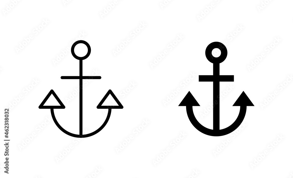 Anchor icons set. Anchor sign and symbol. Anchor marine icon. Anchor icons set. Anchor sign and symbol. Anchor marine icon.